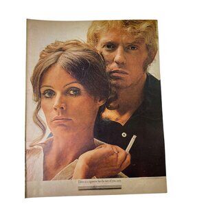 1969 Liggett and Myers  Cigarette Tobacco Full Page Vintage Print Ad u Man Lady